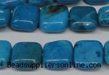 CLR431 15.5 inches 12*12mm square dyed larimar gemstone beads