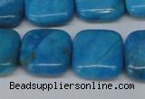 CLR433 15.5 inches 16*16mm square dyed larimar gemstone beads