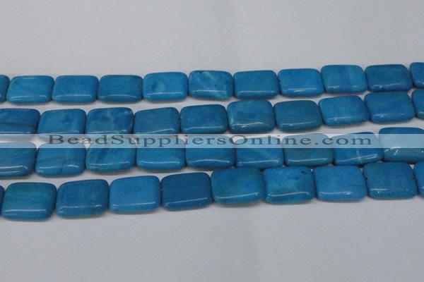 CLR444 15.5 inches 15*20mm rectangle dyed larimar gemstone beads