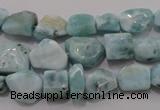 CLR48 15.5 inches 6*7mm – 10*14mm nuggets natural larimar beads