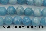 CLR602 15.5 inches 8mm round imitation larimar beads wholesale