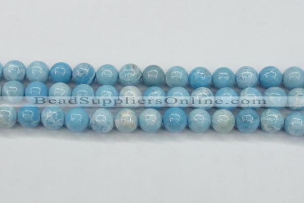 CLR605 15.5 inches 14mm round imitation larimar beads wholesale