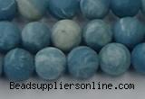 CLR612 15.5 inches 8mm round matte imitation larimar beads