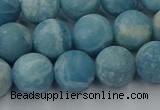 CLR613 15.5 inches 10mm round matte imitation larimar beads