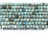 CLR620 15.5 inches 6mm round larimar gemstone beads