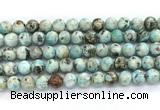 CLR622 15.5 inches 10mm round larimar gemstone beads