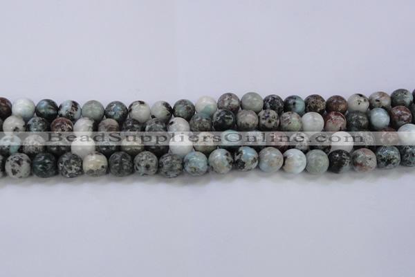 CLR63 15.5 inches 10mm round natural larimar gemstone beads