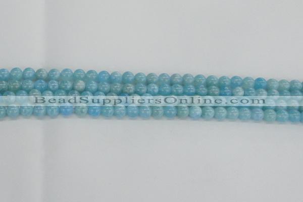 CLR70 15.5 inches 6mm round imitation larimar beads wholesale