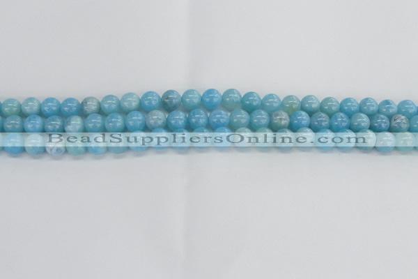 CLR71 15.5 inches 8mm round imitation larimar beads wholesale