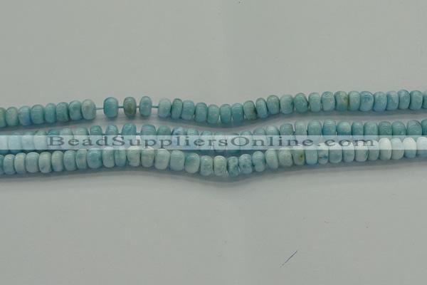 CLR78 15.5 inches 4*6mm rondelle natural larimar gemstone beads