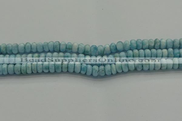 CLR79 15.5 inches 4*7mm rondelle natural larimar gemstone beads