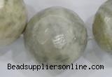 CLS04 15.5 inches 30mm faceted round large fossil coral beads