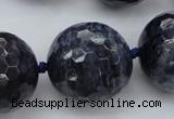 CLS12 15.5 inches 30mm faceted round large blue dumortierite beads