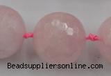 CLS15 15.5 inches 30mm faceted round large rose quartz beads