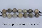 CLS200 7.5 inches 25mm round large chrysanthemum agate beads