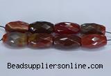 CLS400 7.5 inches 25*45mm faceted rice large red agate beads