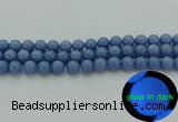 CLU103 15.5 inches 10mm round blue luminous stone beads