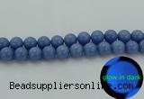 CLU105 15.5 inches 14mm round blue luminous stone beads