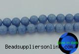 CLU108 15.5 inches 20mm round blue luminous stone beads