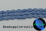 CLU142 15.5 inches 12*16mm oval blue luminous stone beads