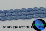 CLU143 15.5 inches 13*18mm oval blue luminous stone beads