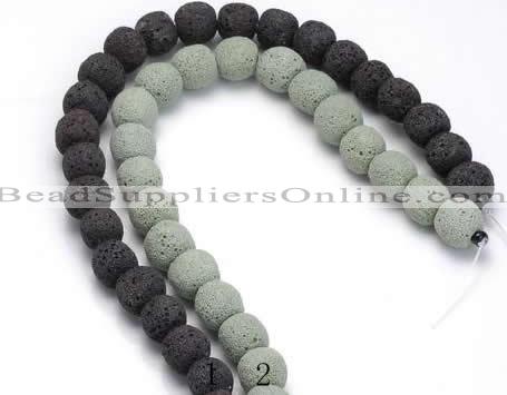 CLV02 14 inches 12mm ball natural lava loose beads wholesale