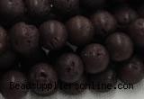 CLV205 15.5 inches 16mm round coffee natural lava beads wholesale