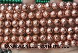 CLV543 15.5 inches 8mm round plated lava beads wholesale