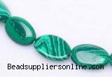 CMA01 10*13mm flat oval imitate malachite beads Wholesale