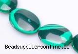 CMA02 13*18mm flat oval imitate malachite beads Wholesale