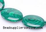 CMA04 flat oval 18*25mm imitate malachite beads Wholesale