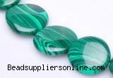 CMA07 15.5 inches 16mm coin imitate malachite beads Wholesale