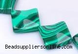 CMA09 15.5 inches 22mm rhombus imitate malachite beads Wholesale