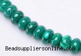 CMA16 5*8mm roundel imitate malachite gemstone beads Wholesale