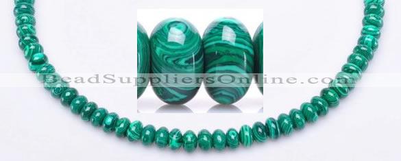 CMA16 5*8mm roundel imitate malachite gemstone beads Wholesale