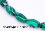 CMA25 8*14mm faceted drum imitate malachite beads Wholesale