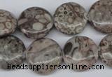 CMB10 15.5 inches 18mm flat round natural medical stone beads