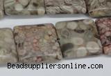 CMB22 15.5 inches 20*20mm square natural medical stone beads