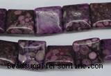 CMB37 15.5 inches 14*14mm square dyed natural medical stone beads