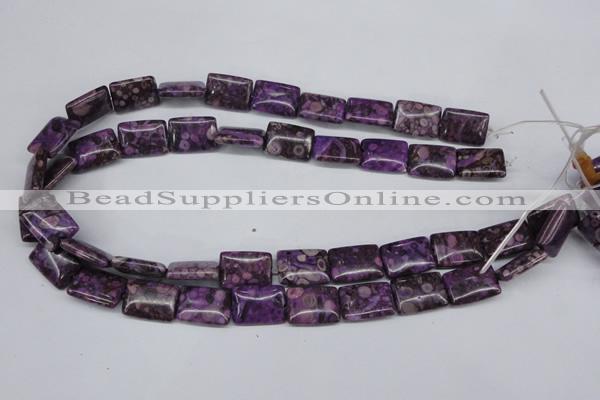 CMB40 15.5 inches 13*18mm rectangle dyed natural medical stone beads