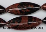 CME01 15.5 inches 15*40mm marquise mahogany obsidian beads