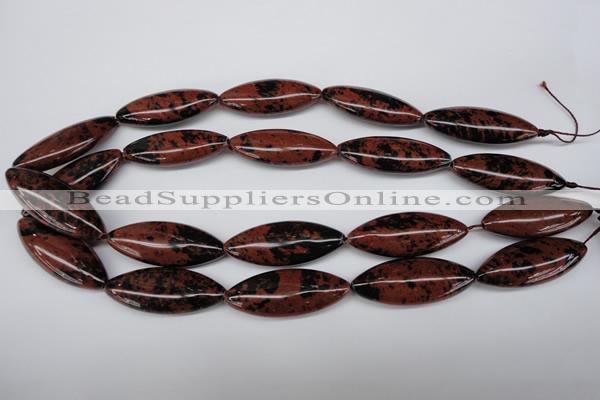 CME01 15.5 inches 15*40mm marquise mahogany obsidian beads