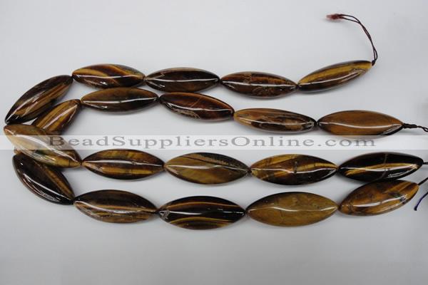 CME03 15.5 inches 15*40mm marquise yellow tiger eye stone beads