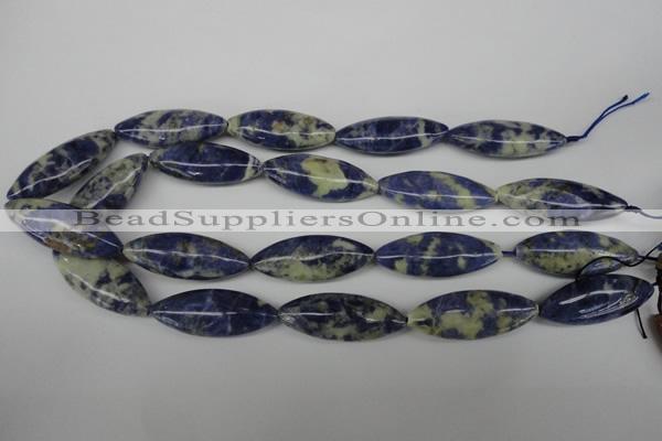 CME07 15.5 inches 15*40mm marquise sodalite gemstone beads