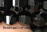 CME213 15.5 inches 7*9mm - 8*10mm pumpkin black quartz beads