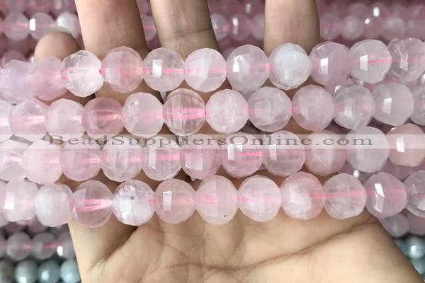 CME231 15.5 inches 10*11mm - 10*12mm pumpkin rose quartz beads