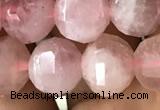 CME234 15.5 inches 10*11mm - 10*12mm pumpkin Madagascar rose quartz beads