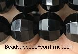 CME243 15.5 inches 10*11mm - 10*12mm pumpkin black quartz beads