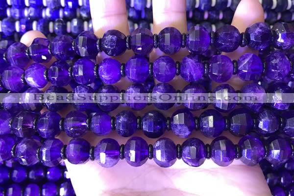 CME317 15.5 inches 8*10mm pumpkin amethyst gemstone beads