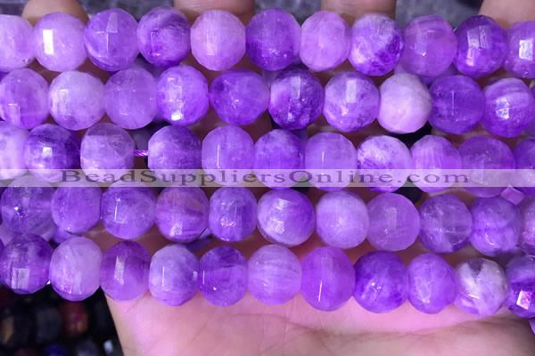 CME323 15.5 inches 9*11mm - 10*12mm pumpkin lavender amethyst beads